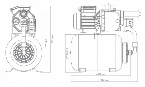 Насосная станция Джилекс ДЖАМБО 60/35 Ч-24 4020